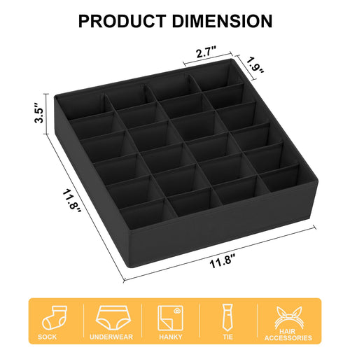 Joyoldelf Sock Drawer Organizer Divider 2 Packs Underwear Organizer