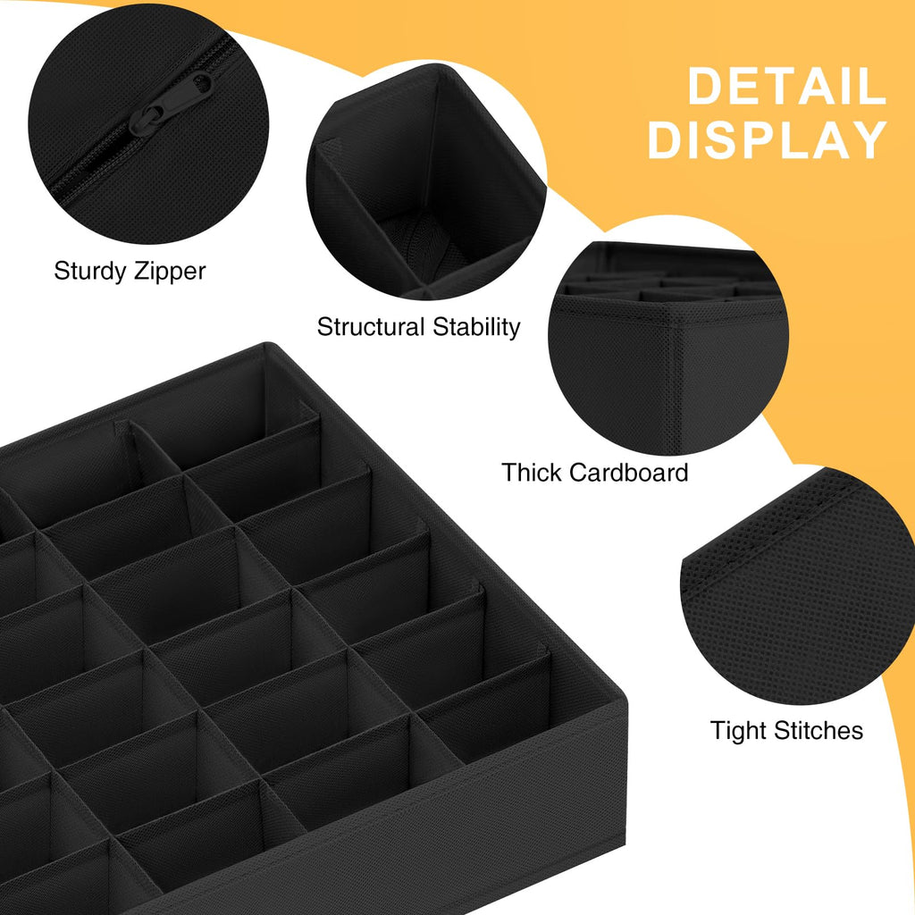 Joyoldelf Sock Drawer Organizer Divider 2 Packs Underwear Organizer